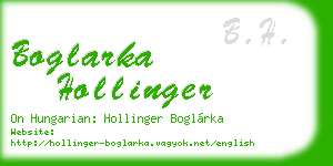 boglarka hollinger business card
